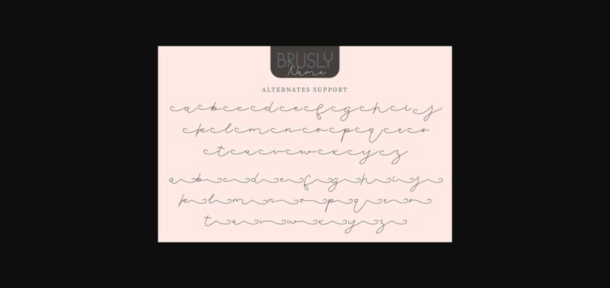 Brusly Name Font Poster 11