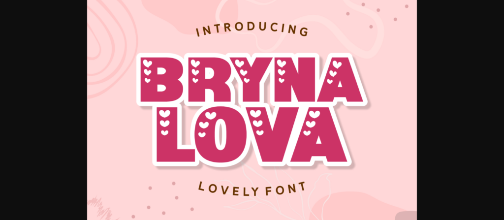 Bryna Lova Font Poster 3