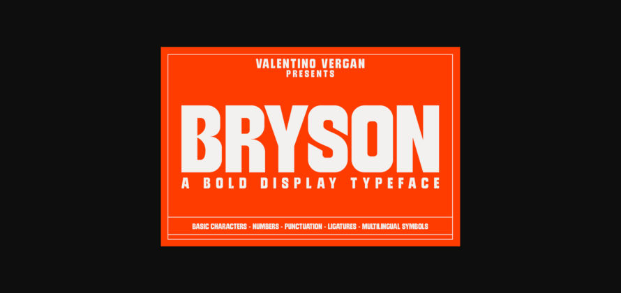 Bryson Font Poster 3