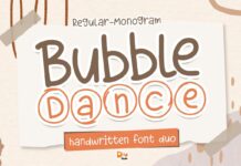 Bubble Dance Font Poster 1