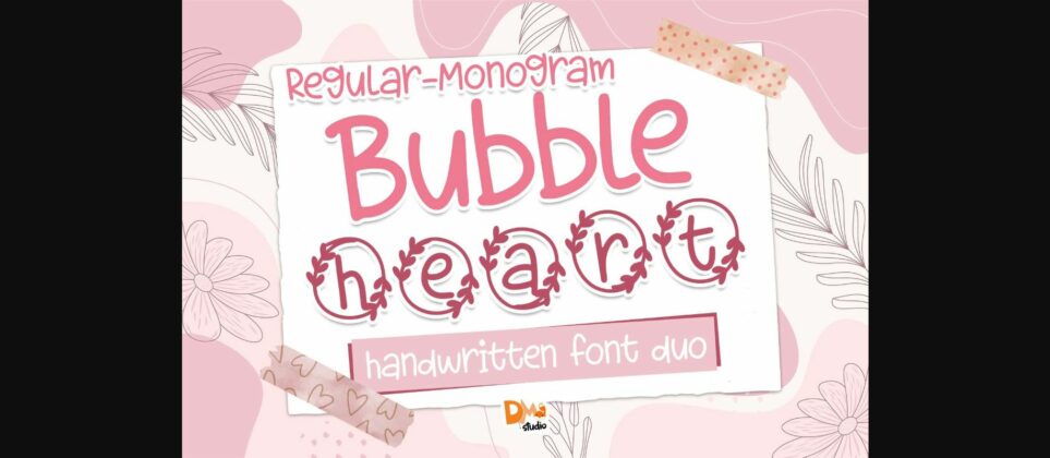 Bubble Heart Font Poster 3