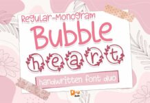 Bubble Heart Font Poster 1