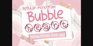 Bubble Heart Font Poster 1