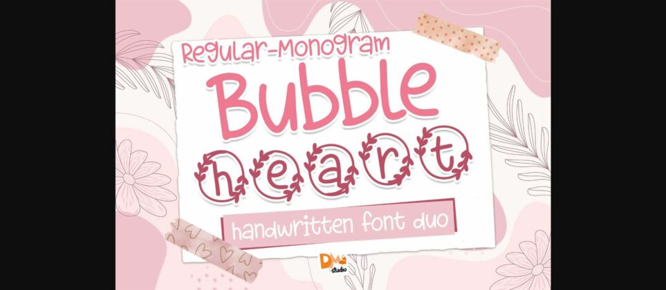 Bubble Heart Font Poster 1