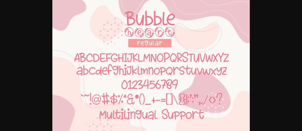 Bubble Heart Font Poster 6