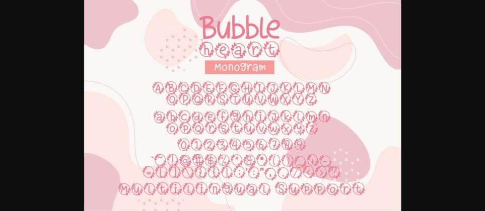 Bubble Heart Font Poster 7