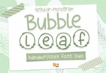 Bubble Leaf Font Poster 1