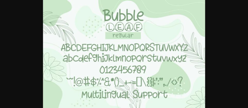 Bubble Leaf Font Poster 7