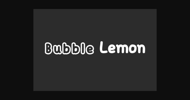 Bubble Lemon Font Poster 3