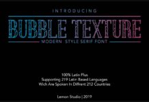 Bubble Texture Font Poster 1