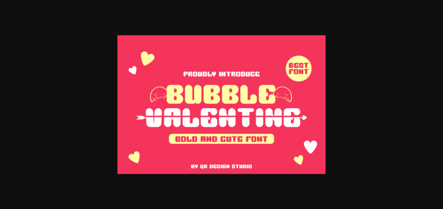 Bubble Valentine Font Poster 3