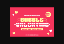 Bubble Valentine Font Poster 1