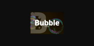 Bubble Font Poster 1