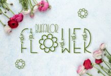 Buffalor Flower Font Poster 1