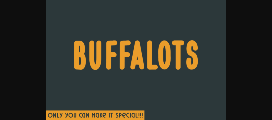 Buffalots Font Poster 3