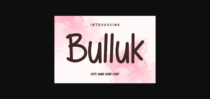 Bulluk Font Poster 3