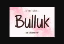 Bulluk Font Bulluk Font Poster 1