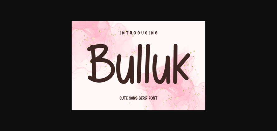 Bulluk Font Poster 1