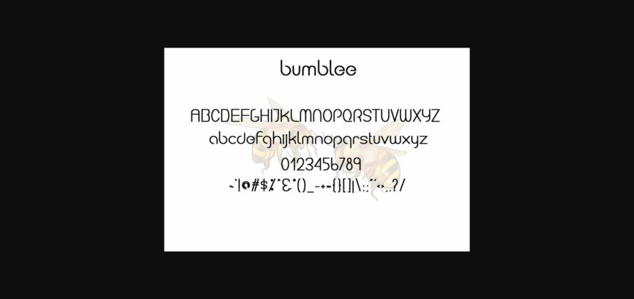 Bumblee Font Poster 4