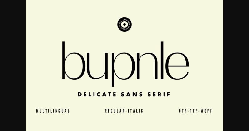 Bupnle Font Poster 3