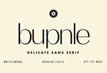 Bupnle Font Poster 1