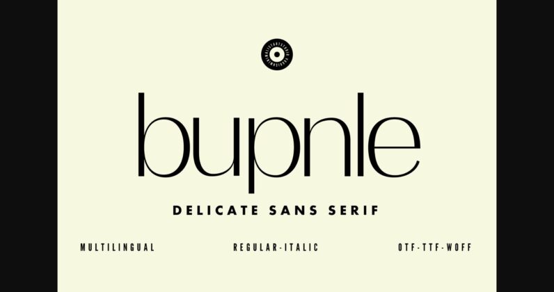 Bupnle Font Poster 1