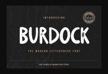 Burdock Font Poster 1