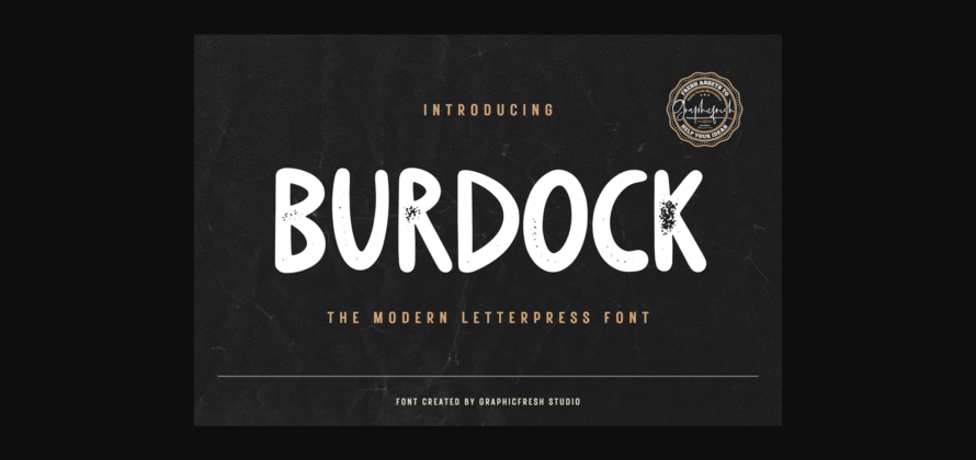 Burdock Font Poster 1