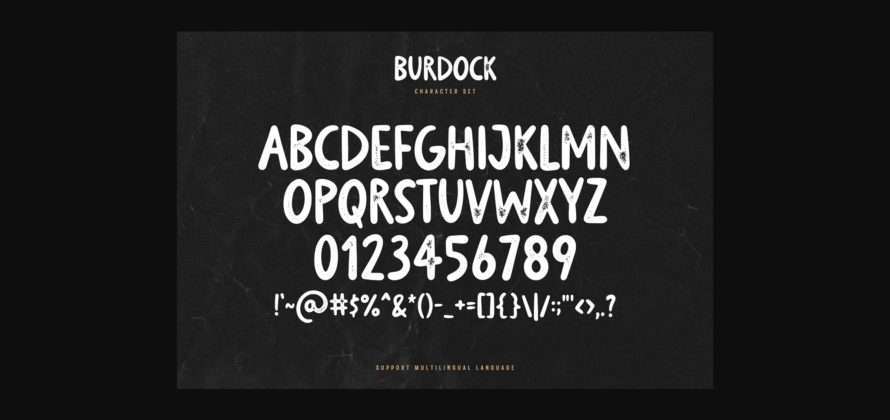 Burdock Font Poster 8