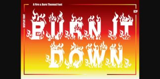 Burn It Down Font Poster 1