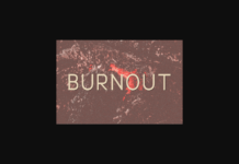 Burnout Font Poster 1