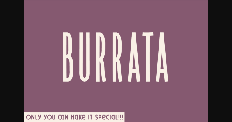 Burrata Font Poster 3