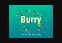 Burry Font Burry Font Poster 1