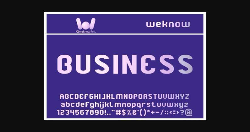 Business Font Poster 3