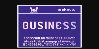 Business Font Poster 1