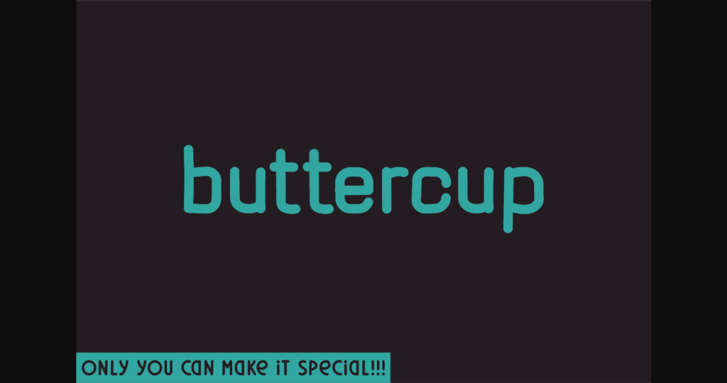 Buttercup Font Poster 1