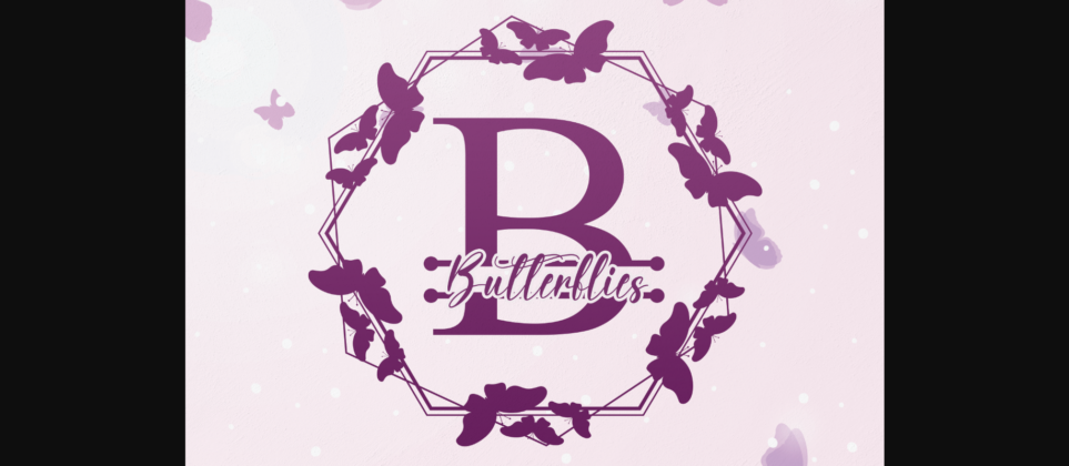 Butterflies Font Poster 3