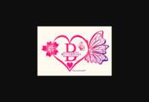 Butterflies Monogram Font Poster 1