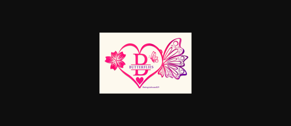 Butterflies Monogram Font Poster 1