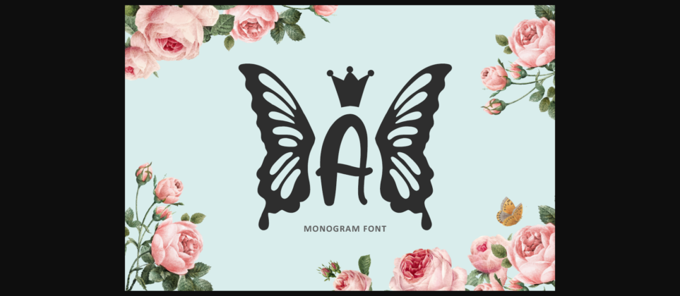 Butterfly Font Poster 3