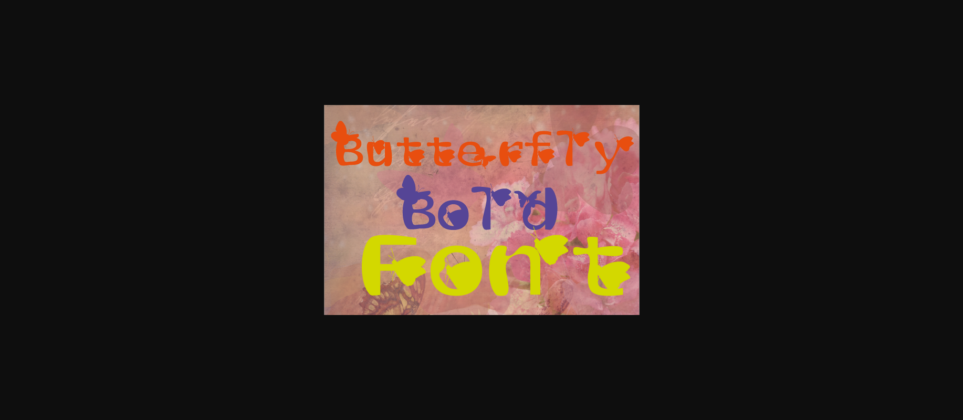 Butterfly Bold Font Poster 4