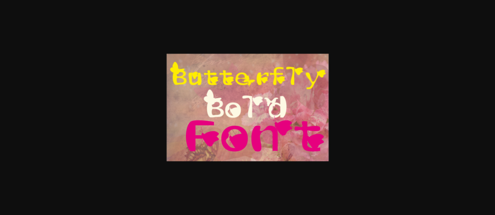 Butterfly Bold Font Poster 3