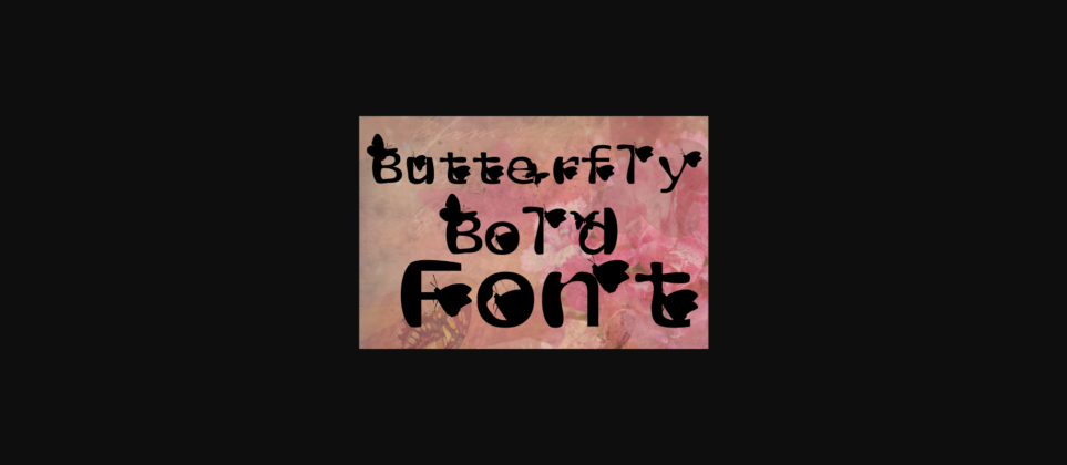 Butterfly Bold Font Poster 5
