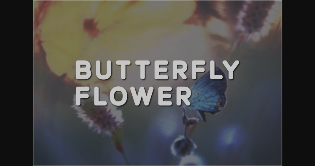 Butterfly Flower Font Poster 3