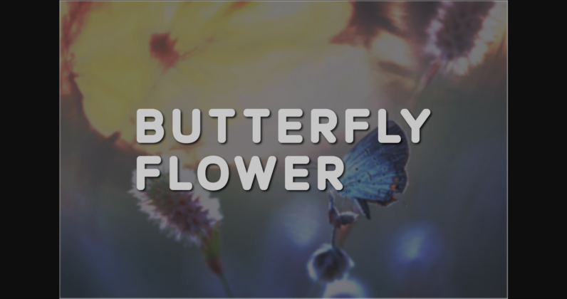 Butterfly Flower Font Poster 1