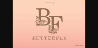 Butterfly Font Poster 1