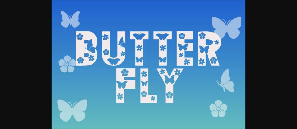 Butterfly Font Poster 3