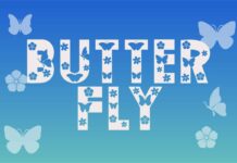 Butterfly Font Poster 1