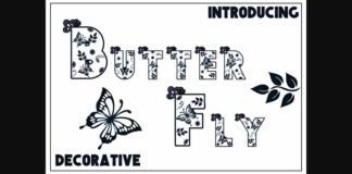 Butterfly Font Poster 1