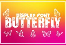 Butterfly Font Poster 1